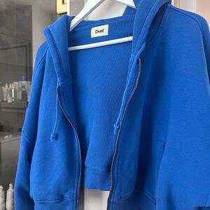 Elwood Babydoll Crop Zip-Up Hoodie